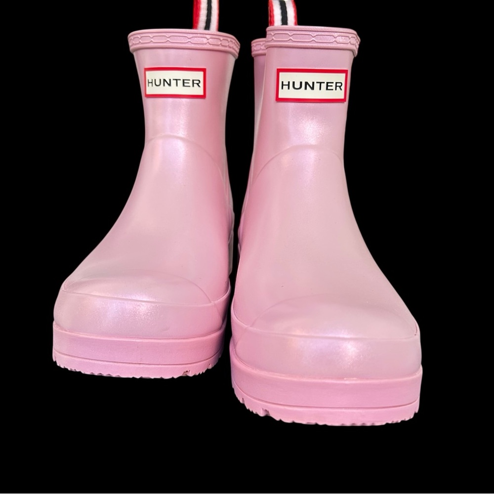 Hunter Women Sz 7 Rain Boots in Blush Pink Waterproof MudProof Boots - Picture 4 of 16